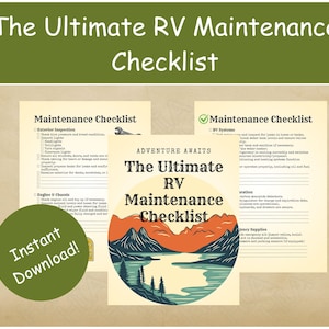 RV Maintenance Checklist Printable | RV Repair Log and Service Tracker | Camper Trailer and Motorhome Maintenance Log | Digital Download