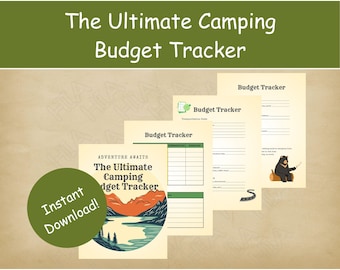 Camping Expense Tracker | RV Trip Budget Planner | Vacation Spending Log | Printable Travel Expense Sheet