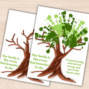 Mother&#39;s / Father&#39;s Day Tree Printable | Kids&#39; Handprint Keepsake | Teacher & Parent Resources | Crafts for Pre-K and Kindergarten Children