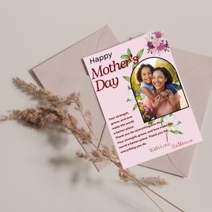 Happy Mother&#39;s Day Gift Card, Best Gift For Mothers day, Gift For Wife, Gift For Mom, First Mothers Day, Mothers Day Printable, Gifts