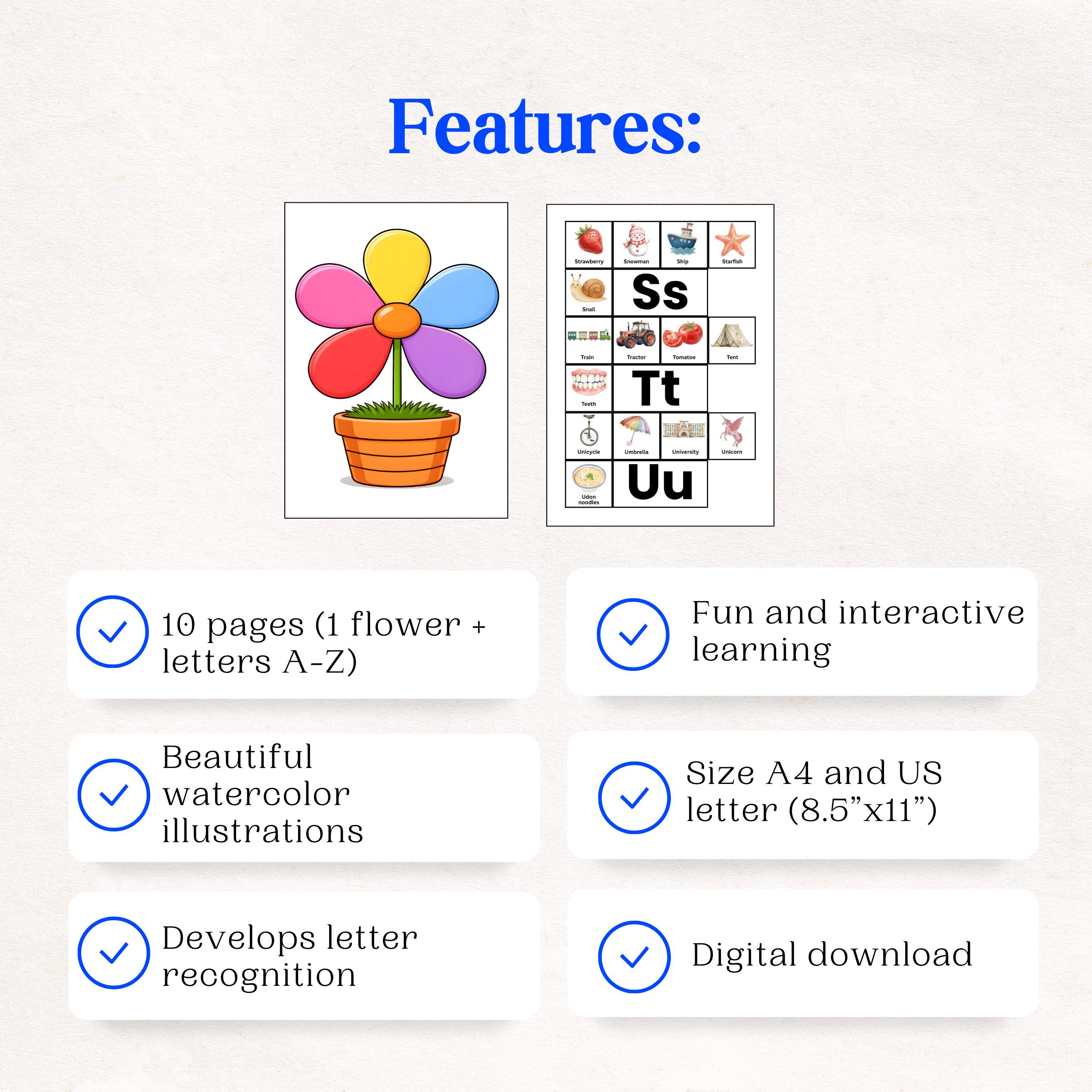 Alphabet Matching Game Printable ABC Letter Recognition Activity ...