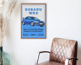 Speed And Passion Sports Car GTR Racing Poster, Classic JDM Posters, Retro Classic Car Art, Vintage Automotive Print, Modern Home Decor