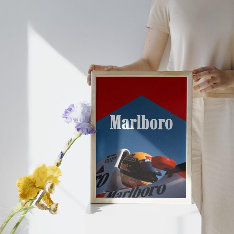 4 Vintage F1 Marlboro Posters [set of 4], Marlboro F1, Ayrton Senna ...