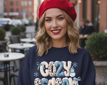 Faux Yarn Cozy Season Crewneck Sweatshirt