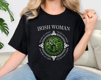 St Patricks Day Irish Woman short sleeve Comfort Colors Tshirt.