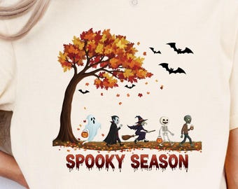 Halloween Spooky Crew Shirt, Comfort Colors Long Sleeve top, Scary Fall Shirt