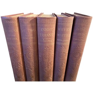 Very RARE ANTIQUE book set, (1890s) &quot;Edna Lyall&#39;s Works&quot;, Women&#39;s Suffrage