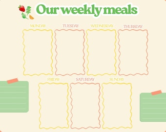 Weekly Meal Planner Printable PDF