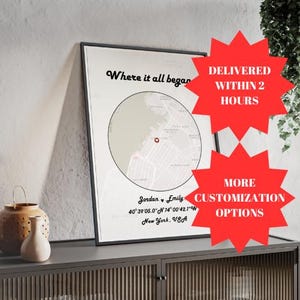 Wo wir uns getroffen haben Landkarte |Personalisierte Landkarte |Jahrestag Geschenk |Benutzerdefinierte Digitale Karte |Geschenk für Sie & Ihn |Hochzeit oder Verlobung Andenken | DRINGEND