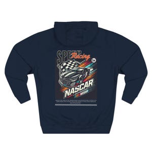 Racing-Themed Fleece Hoodie | Ideal for Speed Enthusiasts, NASCAR Fans, Cozy Wear, Gift for Racing Events, Unisex Hoodie