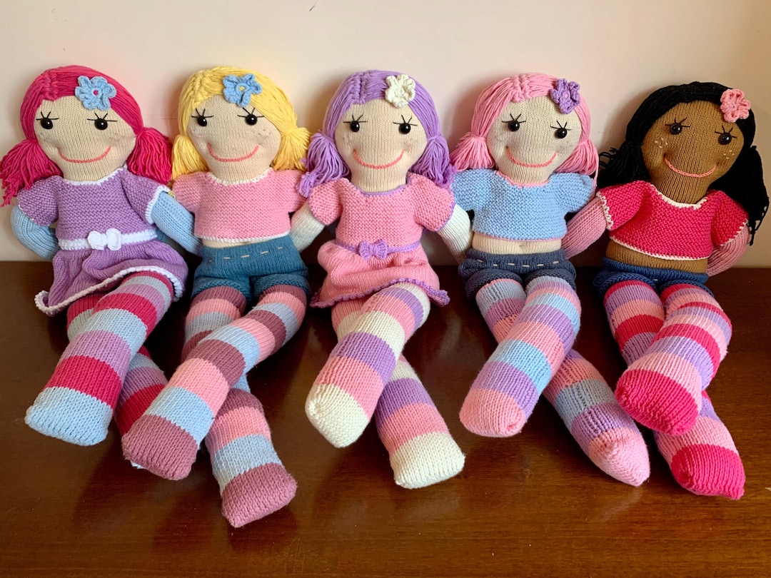 Handmade Knitted Dolls Etsy