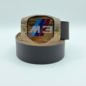 Leather Belt with Personalized Buckle
