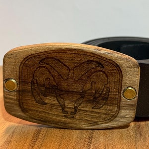 Leather Belt with Personalized Buckle
