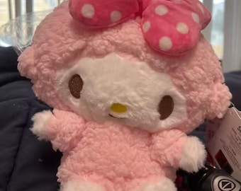Anime Piano Plush  Pink Strawberry Lamb Hello Kitty