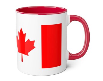 Tasse à café True North, drapeau canadien, motif « Fort et libre », cadeau pour la fête du Canada