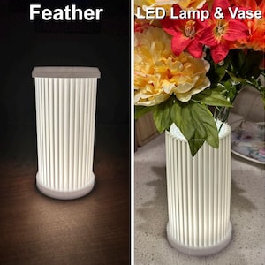 Feather - LED - 2 in 1 - Lamp & Vase - Day or Night