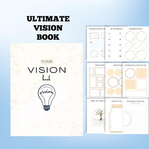 Your Vision Book – Dein kreatives Printable-Journal für Inspiration, Dankbarkeit & Selbstentwicklung (PDF | DIN A4) 33 Seiten PDF Download