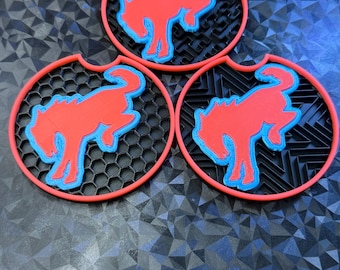 Custom Fit Coasters for Ford Bronco 2021+ | Cup Holder Inserts | Glow & Non-Glow Options | 2 Pack or Full-Set