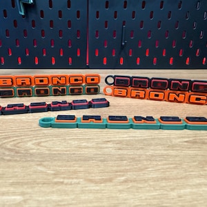 Ford Bronco Keychain Set of 2 – Glow in the Dark Off-Road Key Chain – New Bronco Logo – Multiple Colors – Custom Options – Gift for Owners