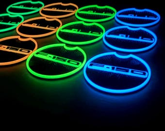 Ford F-150 Cup Holder Coasters (2015-2025): Glow or Non-Glow, Custom Colors, Set of 2