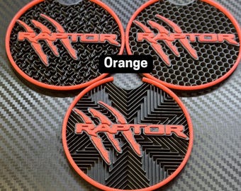 Ford Raptor Coasters: Custom Fit Cup Holder Inserts, Glow or Non-Glow, 2 or 4-Pack