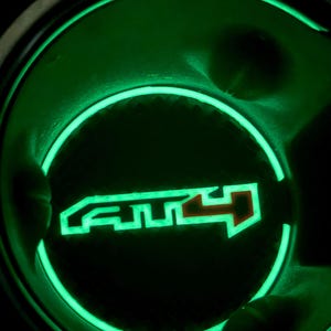 GMC AT4 Coasters: Custom Fit Cup Holder Inserts - Glow & Non-Glow
