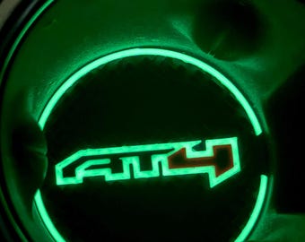 GMC AT4 Coasters: Custom Fit Cup Holder Inserts - Glow & Non-Glow