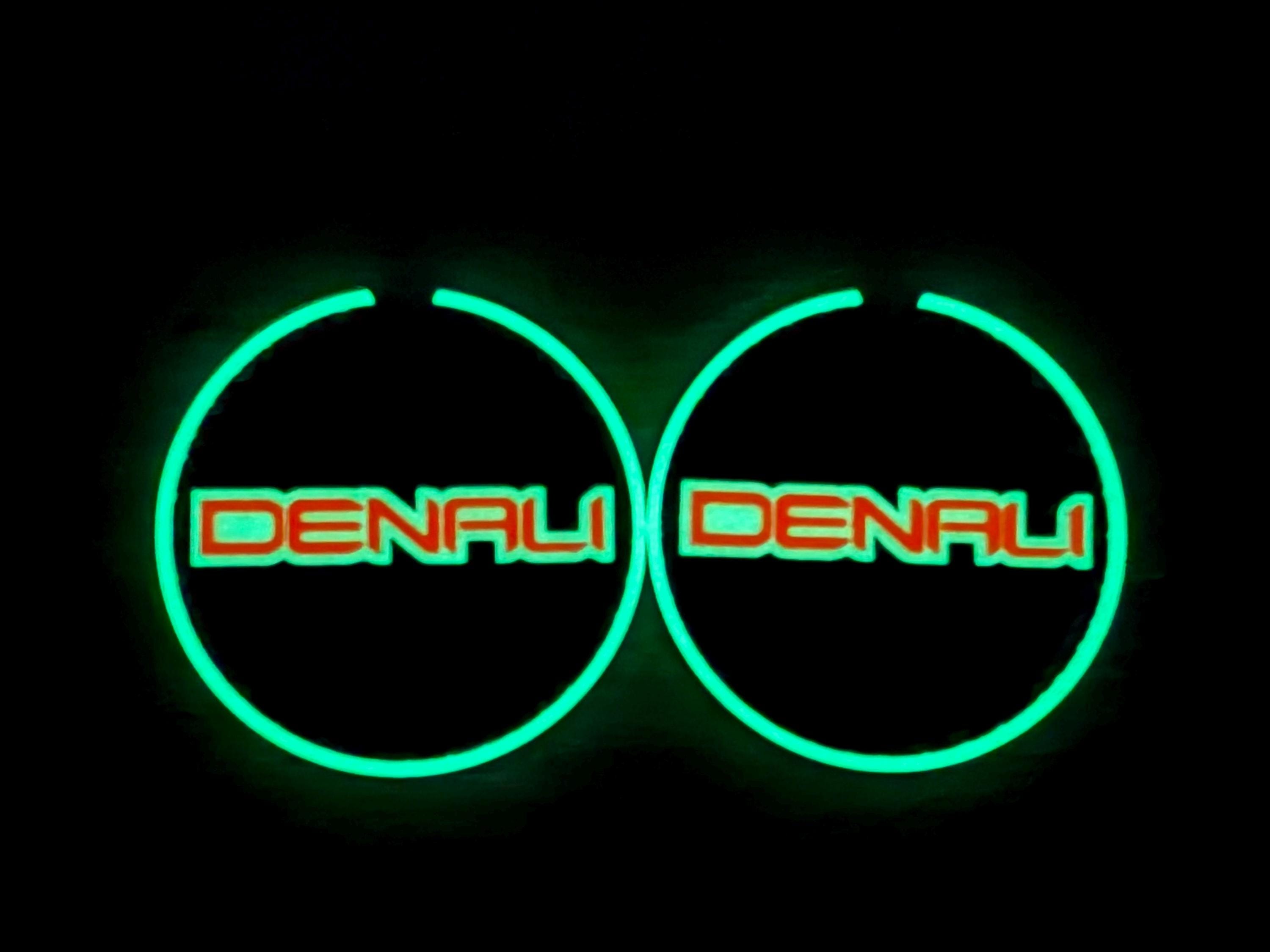 Glow-in-the-Dark GMC Denali Cupholder Untersetzer (2er Set) - 2015-2025Sierra, Yukon, Yukon XL