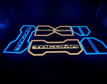 Custom Fit Coasters - Design to fit 4th Gen Toyota Tacoma – 2024+ Model years – Glow & Non-Glow Options – 2 Pack or Full Set