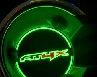Glow-in-the-Dark Car Coasters for GMC AT4X – Spill-Collecting Design to Protect Your Vehicle. American Made!