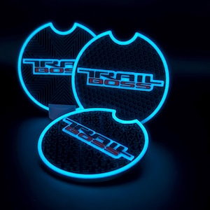 Posavasos personalizados para camionetas Z71 Trail Boss (con o sin brillo) - Silverado y Colorado 2021-2026 - Paquete de 2 o juego completo (paquete de 4)