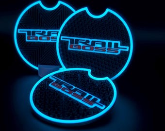 Custom Fit Coasters for Z71 Trail Boss Trucks – Glow + Non-Glow Options – Silverado & Colorado 2021–2026 – 2 Pack or Full Set (4 Pack)