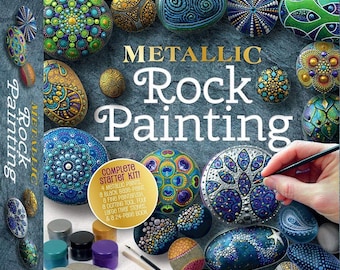 Metallic Rock Painting Box Set: Mandala Stone Art DIY Kit
