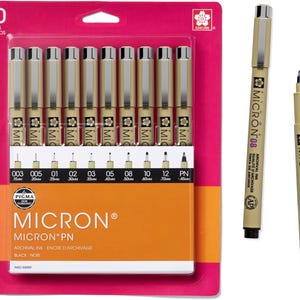 SAKURA Pigma Micron Fineliner Pens - Archival Black Ink Pens - Pens for Writing, Drawing, or Journaling 10 Pack