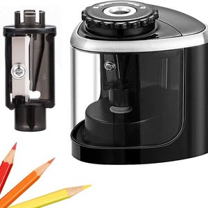 Pencil Sharpener Electric Pencil Sharpeners, Portable Pencil Sharpener Kids, Blade to Fast Sharpen, Suitable for No.2/Colored Pencils