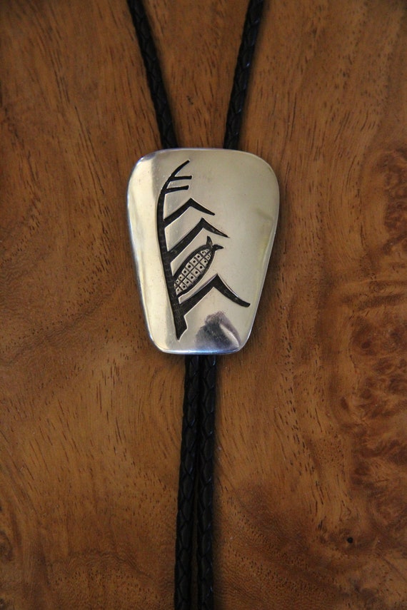 Hopi Silver Bolo Tie Ricky Coochwytewa