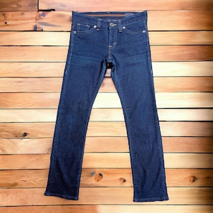 EDWIN Women's Jean Vintage Denim Streetwear Dark Blue Ladies Mid Rise Regular Relaxed Jeans Size 28 Waist W32