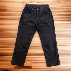 GOLD RUSH Black Vintage Streetwear Denim Used Premium Denim Pre-Owned High-Quality Authentic Second Hand Jeans Size 29 Waist W29 High Waist