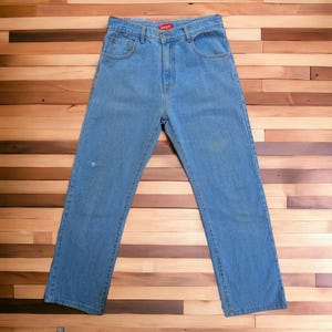 MAGASIN Authentic Japanese Brand Men Vintage Streetwear Denim Light Blue High Rise Waist Size M Waist W31 Stretchable