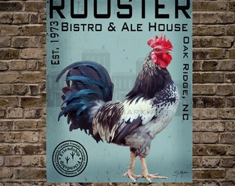 Rooster Bistro and Ale House Digital Art Print or Canvas