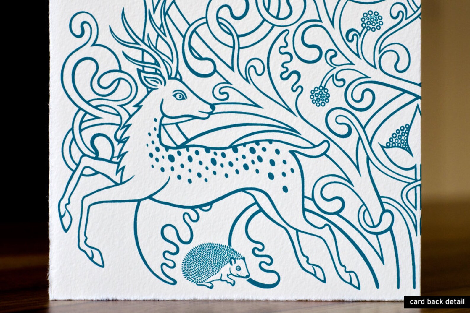 Forest Fauna Greeting Card Handmade Silkscreen-printed Greeting Card