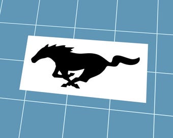Ford Mustang Vinyl Decal, Choose Your Color & Size, Weather-Resistant Car Sticker, Horse Pony Car