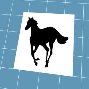 Deftones Pony Vinyl Decal, Choose Your Color & Size, Weather-Resistant Car Sticker, Nu Metal Band Logo, Alternative Metal, White Pony