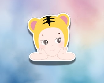 Naklejka Sonny Angel Animals - Słodka naklejka winylowa Kawaii - Estetyczna naklejka na butelkę z wodą i laptopa - Prezent dla kolekcjonera - Wodoodporna + Trwała