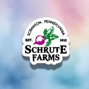 Schrute Farms Sticker - The Office TV Show Inspired Vinyl Decal- Beet Sticker- Waterproof Laptop & Water Bottle Sticker  Dwight Schrute Gift