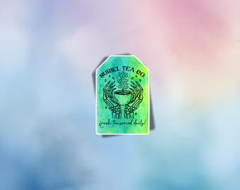 Sticker Thé Suriel - Inspiré de l'ACOTAR - Esthétique verte - Sticker vinyle de haute qualité pour les fans