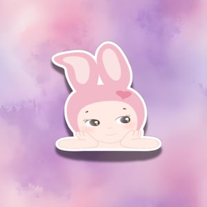 Sonny Angel Animals Sticker - Cute Kawaii Vinyl Decal - Aesthetic Water Bottle & Laptop Sticker - Collector Gift - Waterproof + Durable