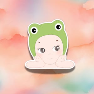 Sonny Angel Animals Sticker - Cute Kawaii Vinyl Decal - Aesthetic Water Bottle & Laptop Sticker - Collector Gift - Waterproof + Durable