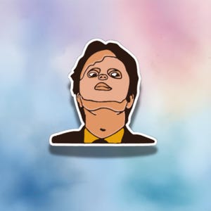 Sticker RCR Dwight Schrute - Sticker drôle de série télé au bureau - Formation aux premiers secours qui a mal tourné - Vinyle - Sticker bouteille d'eau pour ordinateur portable