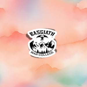 Sticker Basgiath War College - inspiré de la flamme de fer - Académie militaire - Sticker vinyle de haute qualité pour les fans